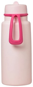 Antikorová termofľaša so slamkou 1 l - ružová