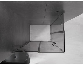 Mexen Velar Duo, sprchový kút s posuvnými dverami 90 x 80 cm, 8mm šedé sklo, grafit brúsený, 871-090-080-42-66