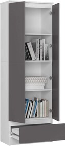 Knižnica R 60 cm CLP biela/grafit