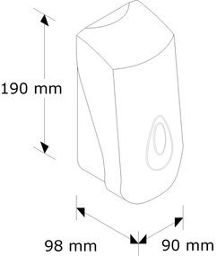 Dávkovač tekutého mydla MERIDA TOP, 400 ml