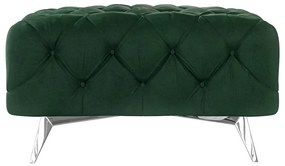 Tmavozelená zamatová podnožka Chelsea – Ropez