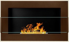 Závesný biokrb na stenu EOS MOKKA SO SKLOM 65x40x12