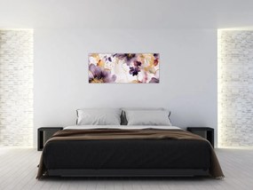 Obraz - Akvarelové kvety (120x50 cm)