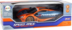 LEAN Toys Veľké diaľkovo ovládané športové auto v mierke 1:10, oranžové