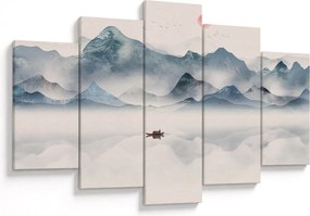 Obraz - Údolie modrých hôr (150x105 cm)