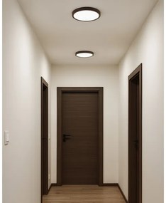 LED stropné svietidlo LED/18W/230V s prepínateľnou teplotou svetla 3000/4000/6500K, priemer 23 cm, hnedé