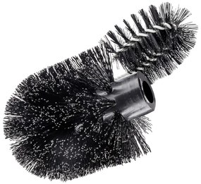 Čierna plastová náhradná hlavica pre WC kefu Ø 8 cm – Wenko