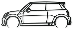 drevko Nálepka Mini Cooper 13 Rozmer obrazu: 32,5 x 86 cm, Farba dekorácie: Čierna