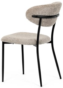 Autronic - Židle jídelní, lanýžová látka, černé kovové nohy. - CT-W1021 LAN2 AKCE