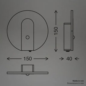 Briloner 3889012 - LED dobíjateľné nástenné svietidlo so senzorom TARO LED/2,5W/5V 1800 mAh matné