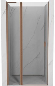 Mexen, Mexen Mist L Otočné sprchové dvere 120 cm, transparentné, brúsená meď - 8A4L-120-000-65-00