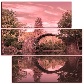 Obraz na plátne - Most v parku v Kromlau - štvorec 3246VD (105x105 cm)