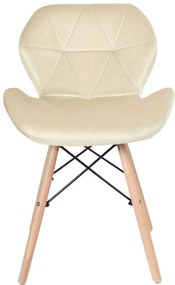 Jedálenská stolička MURET zamatová, béžová