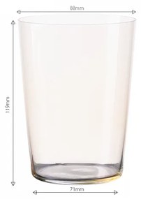 Lunasol - Poháre Tumbler béžové 515 ml set 6 ks – 21st Century Glas Lunasol META Glass (322664)