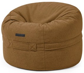 Hnedý detský sedací vak z textílie buklé Roll 80 – SLOWDOWN