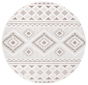 Dekorstudio Okrúhly terasový koberec SANTORINI - 435 krémový Priemer koberca: 120cm