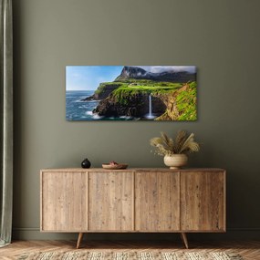 Obraz - Vodopád Múlafossur (120x50 cm)