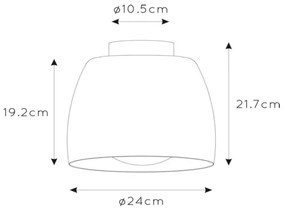 Lucide 30188/01/30 - Stropné svietidlo NOLAN 1xE27/60W/230V pr. 24 cm čierna