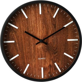 Nástenné hodiny Leeds, 30 cm, drevený vzhľad