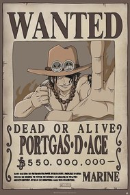 Plagát, Obraz - One Piece - Wanted Ace, (61 x 91.5 cm)