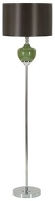 Zeleno-sivá stojacia lampa s textilným tienidlom (výška 160 cm) Eva – Mauro Ferretti
