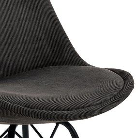 Actona 2x Jedálenská stolička Eris - antracit / čierna