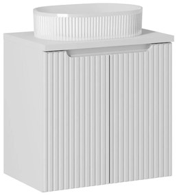 Závěsná skříňka Nova White Beyond II s deskou a umyvadlem 60 cm bílá