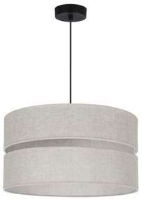 Závesné svietidlo Len, 1x svetlobéžové textilné tienidlo, (fi 40 cm), b