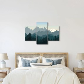 Obraz - Hory pohľadom grafika (90x60 cm)