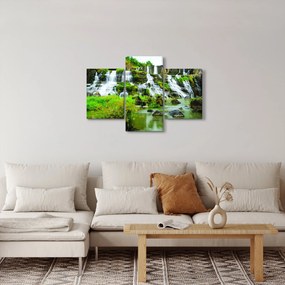 Obraz - vodopády so zeleňou (90x60 cm)