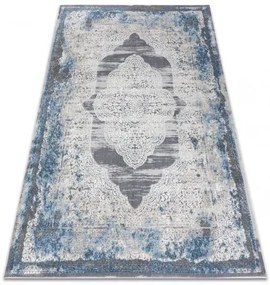 Moderný koberec NOBLE 9479 63 ornament vintage - Štrukturálny, dve vrstvy rúna, krémová modrá Veľkosť: 200x290 cm