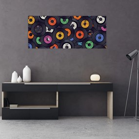 Obraz - Hudobné gramofónové platne (120x50 cm)