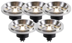Sada 5 stmievateľných LED žiaroviek GU10 AR111 11W 810lm 2700K