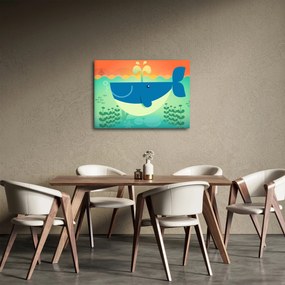 Obraz - Veselá veľryba (70x50 cm)