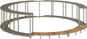 vidaXL Okolie vírivky  s úložným priestorom a dreveným stupňovitým