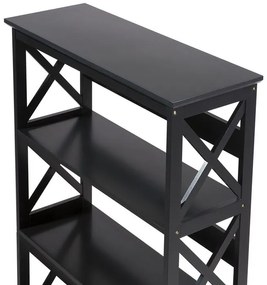 Zostava kancelárskeho nábytku tmavé drevo/čierna FOSTER/CASCO Beliani