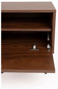 Hnedý TV stolík v dekore orecha 120x50x40 cm Stripes – White Label