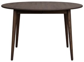 Tmavohnedý okrúhly rozkladací jedálenský stôl z dubového dreva ø 120 cm Tyler – Rowico