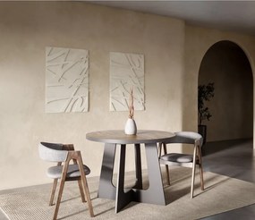 Rozkládací jídelní stůl Belagio 110/160 cm černý/dub Lefkas tmavý