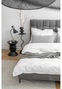 Sivá čalúnená dvojlôžková posteľ s roštom 160x200 cm Eve – Miuform