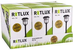 Retlux RGL 104 Solárne zapichovacie svietidlo čierna, 1x LED teplá biela