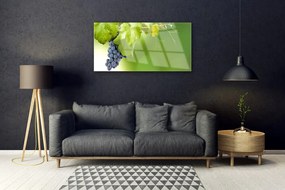 Skleneny obraz Hrozno listy kuchyňa 140x70 cm