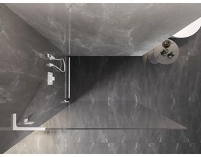 Mexen Lunar L, sprchová stena ľavá 50 x 200 cm, 8mm číre sklo, biely profil, 830L-050-000-20-00-L