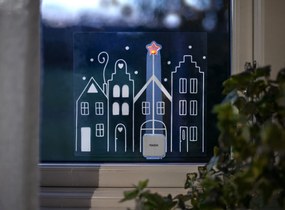 STAR TRADING Svietiaca vianočná dekorácia na okno. LED Windo