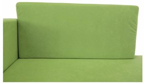 Tempo Kondela Rozkladacie kreslo, zelená/béžová, ľavá, KUBOŠ