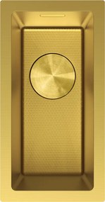 Mexen Trixo, 1-komorový nerezový drez 230 x 440 mm, brúsená zlatá, vzor voština, 6411221000-55HC
