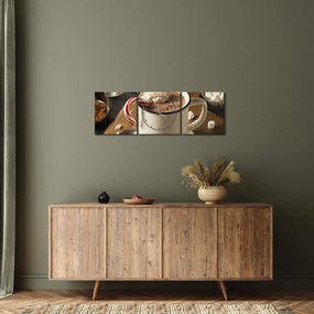 Obraz - Horúca čokoláda (s hodinami) (90x30 cm)