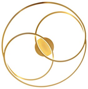 Zlaté stropné svietidlo 78 cm vrátane LED 3-stupňového stmievača - Rowin