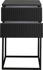 Nočný stolík s 2 zásuvkami Marle, grafitový