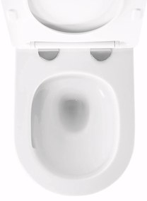 Rea Tito, závesná WC misa 495x360x355 mm, Tornado NFQ + WC sedadlo s pomalým zatváraním, biela lesklá, REA-C6800